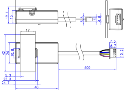 XKC-Y28 Non-Contact Liquid Level Sensor – RS485/NO/NC, IP67 Waterproof, DC 5V/12V/24V, for Plastic, Glass, Ceramic Pipes
